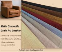 Cuir PU grain crocodile mat, pour la tapisserie de canapés et de meubles