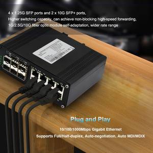 Fuente de alimentación de red AP inalámbrica Estándar 8 + 2 Cien megabits Conmutador Poe de 10 puertos con función SNMP para vigilancia - Product Image 6