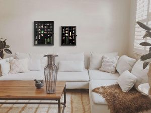 กล่องจัดเก็บคริสตัลแบบปรับแต่งได้ระดับพรีเมียม สีดำ พร้อมชั้นวางไม้แบบถอดได้ สำหรับแร่ธาตุและหิน - Product Image 6