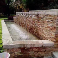 Revêtements muraux en pierre naturelle, granit, marbre, pierre de culture, diverses couleurs, revêtement mural extérieur, ardoise fendue populaire incluse