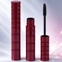 Tube de mascara personnalisable de 10 ml, flacon vide en plastique pour cils, flacon cosmétique ABS à col rouge, fournisseur d'emballages en gros