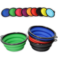 Gamelle pour chien portable et pliable SinSky, pour plusieurs scénarios en extérieur, gamelle pour chien de voyage, gamelle pour nourriture et eau, distributeur de nourriture lent pour animaux de compagnie