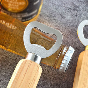 ที่เปิดขวดเบียร์ด้ามไม้สแตนเลสงานไม้แกะสลักแบบเลเซอร์โลโก้ตามสั่ง - Product Image 4