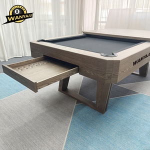 Mesa de <span class=keywords><strong>Billar</strong></span> de Madera Sólida con Acabado en Nogal de 7, 8 y <span class=keywords><strong>9</strong></span> Pies, Mesa de <span class=keywords><strong>Billar</strong></span> Familiar, Mesa de <span class=keywords><strong>Billar</strong></span> Moderna y Sencilla con Tacos y Bolas de <span class=keywords><strong>Billar</strong></span> - Product Image 3