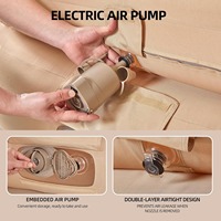 Canapé gonflable avec pompe à air intégrée rechargeable, canapé gonflable supportant 880 livres, canapé gonflable pour le camping à la maison