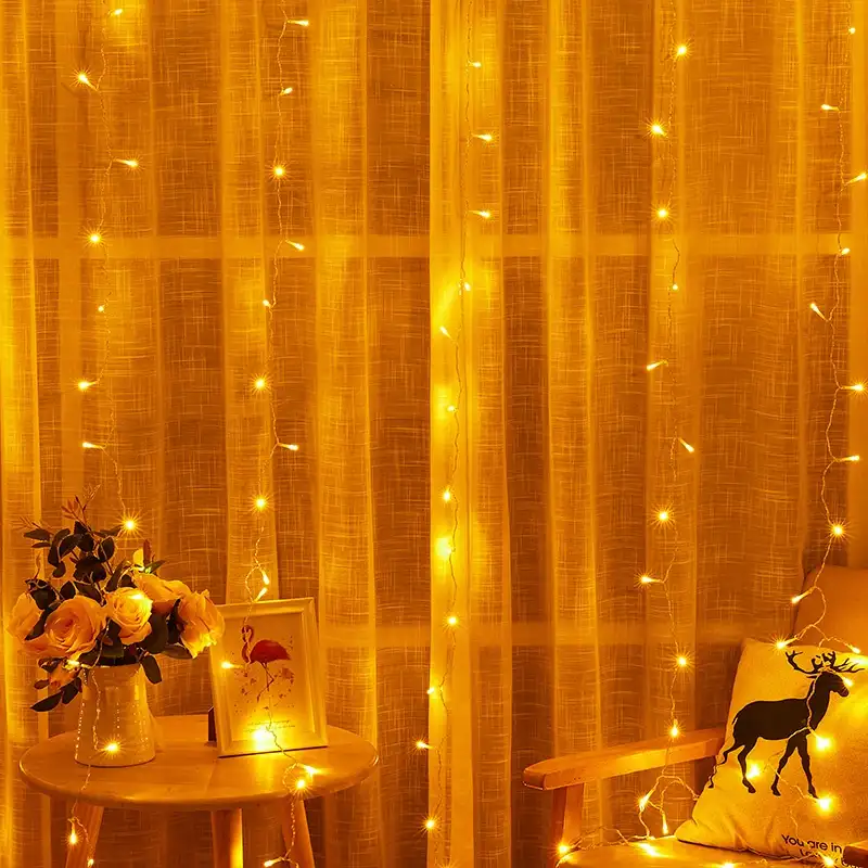 ไฟคริสต์มาส3*3เมตร300 LED ม่านหน้าต่างสตริงแสงสำหรับงานแต่งงานพรรคบ้านสวนห้องนอนกลางแจ้งในร่มผนังตกแต่ง