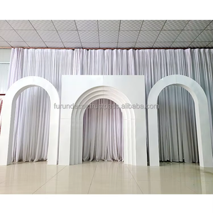 Arche 3D blanche moderne en métal pour mariage, baby shower, décoration de maison et de scène - Product Image 2