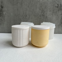 Rayure couverture Silicone moule pour bouteille bricolage ciment plâtre béton Art poterie fabrication résine fournitures avec boîte sac emballage décor
