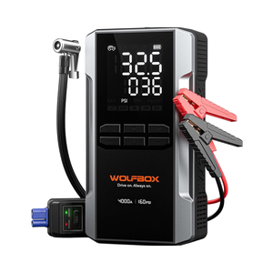 WOLFBOX MegaVolt24 Air 4000A เครื่องช่วยสตาร์ทรถยนต์แบบพกพา 12V ชาร์จเร็ว พร้อมหน้าจอ LED  คอมเพรสเซอร์ลม 160PSI  จั๊มพ์สตาร์ท 10 ลิตร - Product Image 1