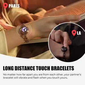 Proveedor de Pulseras Inteligentes <span class=keywords><strong>Totwoo</strong></span> de Lujo Chapadas en Oro, Venta al por Mayor de Brazaletes de Acero Inoxidable con Tacto de Amor, Regalo para Aniversario - Product Image 2