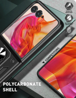 Étui de téléphone magnétique antichoc de luxe Moni avec support anneau et design armure, compatible avec HOLSTER pour MOTO Razr 40 50 60 Ultra