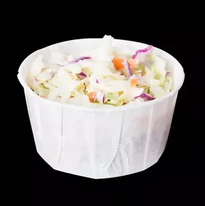 Bolinho de papel ecológico descartável para presente de Dia dos Namorados 2024, tigela de molho e salada de bagaço de polpa