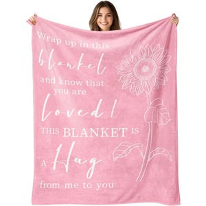 Couverture en flanelle à motif tournesol, couverture de sieste légère et résistante à la décoloration pour lit, canapé, impression personnalisée - Product Image 1