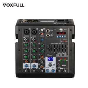 Console de mixage <span class=keywords><strong>audio</strong></span> stéréo 4 canaux Voxfull MDSP40 avec entrées USB/XLR et sorties RCA pour karaoké à domicile - Product Image 1