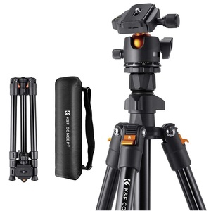 Trípode para cámara <span class=keywords><strong>K</strong></span> & <span class=keywords><strong>F</strong></span> Concept O234A con brazo extensible, trípode para cámara de viaje, trípode móvil con soporte para teléfono soporte para fotografía - Product Image 1