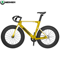 Guidon de vélo de route en carbone 82 mm Reach pour vélo à pignon fixe
