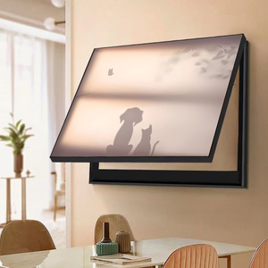 Bán buôn tùy chỉnh kích thước hợp kim nhôm hộp đồng hồ điện màu đen PVC tráng khung hiện đại trang trí nhà sơn treo chức năng - Product Image 4