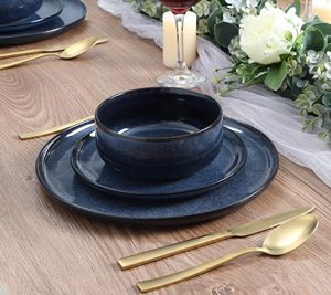 ชุดอาหารเย็นเซรามิกแบบ Reactive Stoneware ดีไซน์คลาสสิก ใช้กับเครื่องล้างจานและไมโครเวฟได้ เป็นมิตรต่อสิ่งแวดล้อม - Product Image 5