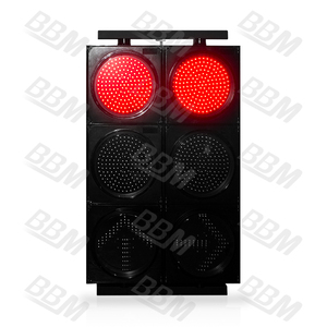 عرض ساخن: إشارات مرور LED حمراء بست وحدات 300 مم للطرق - Product Image 4