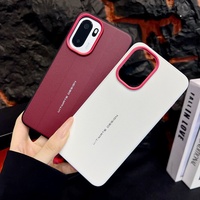 Étui de protection arrière en cuir PU mat de luxe avec protection d'objectif en métal pour OnePlus 15R / pour OnePlus Ace 6 / Ace 6T