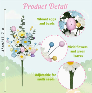 DAMAI - Decoración de Pascua al por Mayor, Huevos de Espuma, Bayas Artificiales, Adornos Florales Perlados para Arreglos Florales, Decoración de Ramos para Fiestas de Primavera - Product Image 2