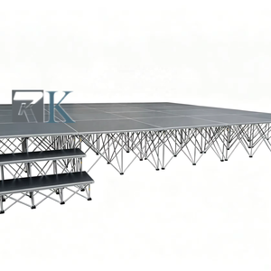 เวทีอลูมิเนียมเคลื่อนที่พร้อมพื้นไม้อัดสำหรับงานดนตรีกลางแจ้งและงานแต่งงาน - Product Image 1