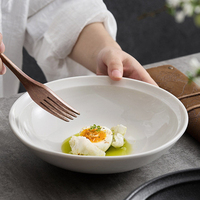 Bol à soupe en céramique japonaise moderne, noir mat et blanc glacé, bol à riz ramen, bol à salade en céramique minimaliste pour restaurant