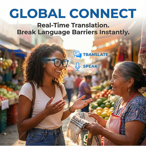 แว่นตาอัจฉริยะ Miccell แปลภาษา AI แบบเรียลไทม์ กล้อง HD 1300W บันทึกภาพแบบ FPV เล่นเพลง โทรออกได้ เหมาะสำหรับการเดินทางและกิจกรรมกลางแจ้ง - Product Image 5