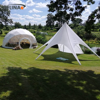 Telescelina — tente dôme d'extérieur étanche, transparente, en plastique, résistante à l'eau, pour jardin, facile à assembler