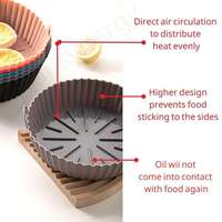 Moule en silicone pour friteuse à air réutilisable Ensemble d'accessoires pour four Doublures en silicone pour friteuse à air Pot pour friteuses à air