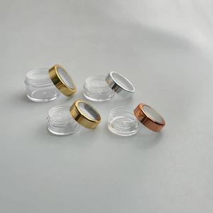 3G 5G 10g Ronda Oro Ventana Tapa Frascos Maquillaje Brillo Tarro Plástico Brillo Contenedores Tarro Contenedor Vacío Portátil para Uñas. - Product Image 2