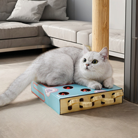 Jouets interactifs pour chats et animaux de compagnie, en bois massif, avec puzzle, pour le divertissement des chats, incluant un jouet souris Netflix