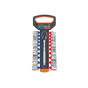 Jeu de douilles BOX 2 MM et standard avec cliquet, entraînement 3/8'', TRUPER - Product Image 1