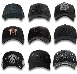 Casquette de baseball OEM en toile pour hommes et femmes, broderie de logo de haute qualité, personnalisée, 5 panneaux, visière incurvée, boucle en cuivre doré, pour l'extérieur - Product Image 1