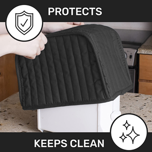 Universal Two Slice <b>Toaster</b> Cover, 11.25" X 5.75" X 7", Polyester and Cotton Quilted Super Soft Appliance & Dust Cover - Product Image 5