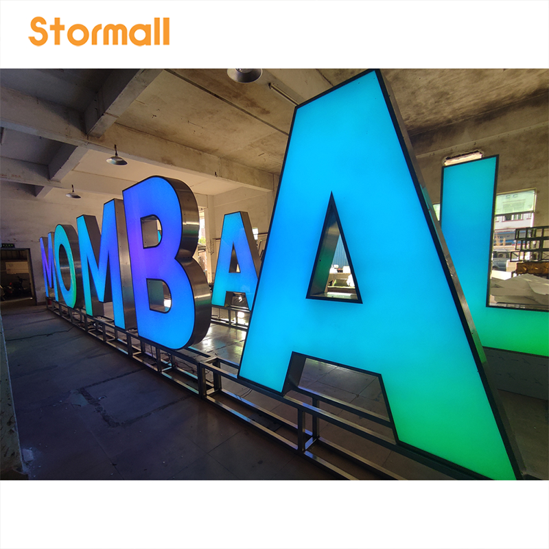 letter sign outdoor 3d with lights