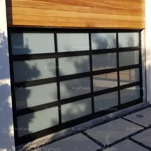 Instime Desain Mewah Amerika Aluminium Otomatis Pintu Garasi untuk Dijual untuk Villa