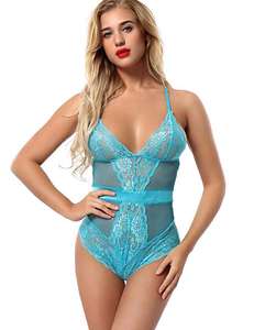 Kinseno Femmes <span class=keywords><strong>Sexy</strong></span> Une Pièce Résille Dentelle Body Corset Vintage Plus-Size <span class=keywords><strong>Lingerie</strong></span> Ensemble Chic Barboteuse S-4XL - Product Image 5