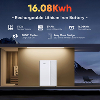 Baterai Surya DAH Harga Pabrik 5kwh 10kwh 15kwh 16kwh, Terpasang di Dinding/Lantai, Dapat Diisi Ulang, Penyimpanan Energi Rumah, Baterai LiFePO4