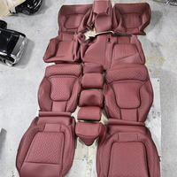 Kit complet de housses de siège en cuir et de revêtement intérieur en cuir pour toute la voiture, compatible avec Cayenne 958 9Y0, mise à niveau de SUV de luxe