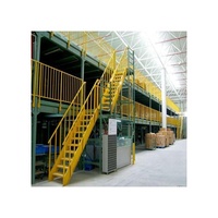 Plateforme de Mezzanine Verticale en Métal Robuste et Réglable pour l'Industrie du Stockage en Entrepôt, Capacité de Charge 500-4000kg