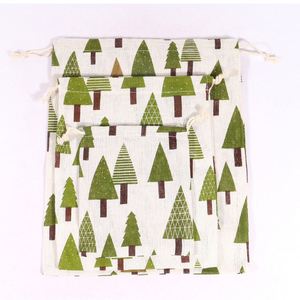 Bolsas de Regalo de Lino y Algodón de 19x24cm, Bolsa con Cordón y Estampado de Dibujos Animados, Reutilizable, para Guardar Dulces, Joyas y Embalaje de Joyería - Product Image 6