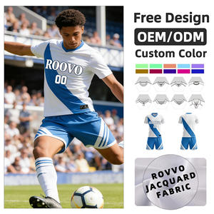 メンズサッカーウェアセット通気性サッカーユニフォームシャツショートパンツ半袖トレーニングスポーツスーツ男の子用カスタムプリント - Product Image 1