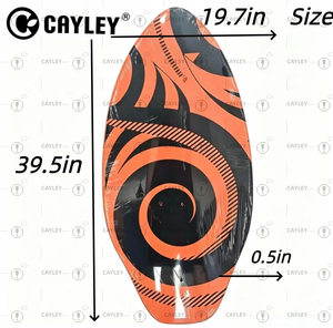 CAYLEY <span class=keywords><strong>Skimboard</strong></span> en <span class=keywords><strong>bois</strong></span>, planche graphique durable motif requin pour débutants en <span class=keywords><strong>skimboard</strong></span> de plage - Product Image 3