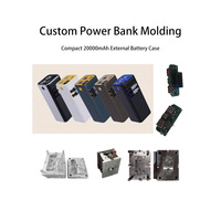Cetakan Plastik Kustom 20000mAh DIY Power Bank Case Kit Kabel Terpasang Pengisian Cepat 22.5W PCBA Enclosure Shell
