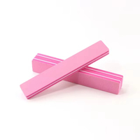 Jumbo Pink Buffer kuku 100 180 dan 180 240 Grit dua sisi fleksibel spons File 17.8 cm kustom Logo OEM Emery papan grosir