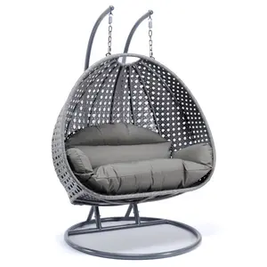 Yüksek kaliteli açık Rattan yumurta sandalye bahçe mobilyaları sallanır sandalye Out kapı kapalı balkon standı ile