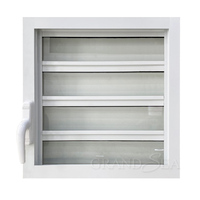 Fenêtre à persiennes pliantes en aluminium de haute qualité moderne avec ouverture verticale, coupe-vent, design graphique, style chinois