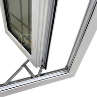 Ventanas de Aluminio con Doble Acristalamiento Templado de Alta Calidad Resistentes a Huracanes, Ventana Abatible de Aluminio para Balcón