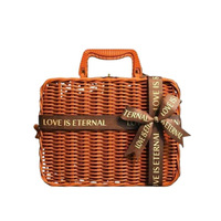 Panier tressé artisanal de luxe pour le café, idéal pour les connaisseurs et les bars à café à domicile, parfait pour un cadeau de prestige.